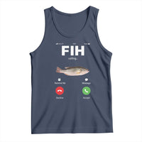 Fih Calling Remind me Message Decline Accept Tank Top Phone Call Fish - Wonder Print Shop