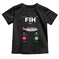 Fih Calling Remind me Message Decline Accept Toddler T Shirt Phone Call Fish - Wonder Print Shop
