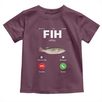 Fih Calling Remind me Message Decline Accept Toddler T Shirt Phone Call Fish - Wonder Print Shop