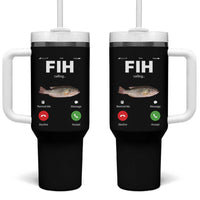 Fih Calling Remind me Message Decline Accept Tumbler With Handle Phone Call Fish - Wonder Print Shop
