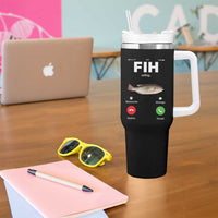 Fih Calling Remind me Message Decline Accept Tumbler With Handle Phone Call Fish - Wonder Print Shop
