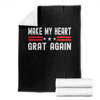 Funny Open Heart Surgery Recovery Throw Blanket Make My Heart Great Again - Wonder Print Shop
