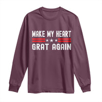 Funny Open Heart Surgery Recovery Long Sleeve Shirt Make My Heart Great Again - Wonder Print Shop