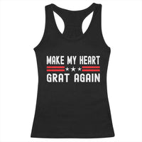 Funny Open Heart Surgery Recovery Racerback Tank Top Make My Heart Great Again - Wonder Print Shop