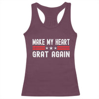 Funny Open Heart Surgery Recovery Racerback Tank Top Make My Heart Great Again - Wonder Print Shop
