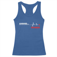 Cool Heart Surgery Survivor Racerback Tank Top Coronary Bypass Artery Open Heart Diseases Surgery Heartbeat - Wonder Print Shop