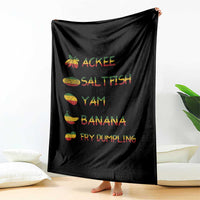 Jamaican National Dish Throw Blanket Ackee Saltfish Yardie Jamaican Culture Pride Apparel - Wonder Print Shop
