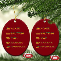 Jamaican National Dish Ceramic Ornament Ackee Saltfish Yardie Jamaican Culture Pride Apparel - Wonder Print Shop