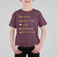 Jamaican National Dish T Shirt For Kid Ackee Saltfish Yardie Jamaican Culture Pride Apparel - Wonder Print Shop