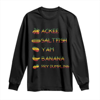 Jamaican National Dish Long Sleeve Shirt Ackee Saltfish Yardie Jamaican Culture Pride Apparel - Wonder Print Shop