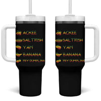 Jamaican National Dish Tumbler With Handle Ackee Saltfish Yardie Jamaican Culture Pride Apparel - Wonder Print Shop
