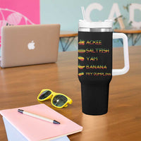 Jamaican National Dish Tumbler With Handle Ackee Saltfish Yardie Jamaican Culture Pride Apparel - Wonder Print Shop