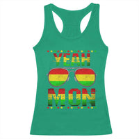 Yeah Mon Jamaican Pride Racerback Tank Top Jamaican Vacation Jamaica Reggae Sunglasses - Wonder Print Shop
