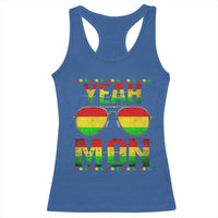 Yeah Mon Jamaican Pride Racerback Tank Top Jamaican Vacation Jamaica Reggae Sunglasses - Wonder Print Shop