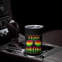 Yeah Mon Jamaican Pride Tumbler Cup Jamaican Vacation Jamaica Reggae Sunglasses - Wonder Print Shop