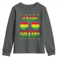 Yeah Mon Jamaican Pride Youth Sweatshirt Jamaican Vacation Jamaica Reggae Sunglasses - Wonder Print Shop