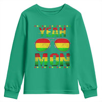 Yeah Mon Jamaican Pride Youth Sweatshirt Jamaican Vacation Jamaica Reggae Sunglasses - Wonder Print Shop