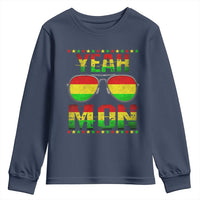 Yeah Mon Jamaican Pride Youth Sweatshirt Jamaican Vacation Jamaica Reggae Sunglasses - Wonder Print Shop