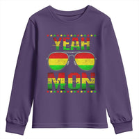 Yeah Mon Jamaican Pride Youth Sweatshirt Jamaican Vacation Jamaica Reggae Sunglasses - Wonder Print Shop