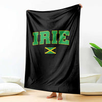 Irie Jamaican Rasta Throw Blanket Funny Jamaica Jamaican Flag Rasta Reggae Roots - Wonder Print Shop