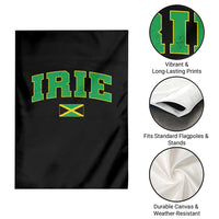 Irie Jamaican Rasta Garden Flag Funny Jamaica Jamaican Flag Rasta Reggae Roots - Wonder Print Shop