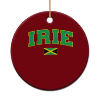 Irie Jamaican Rasta Ceramic Ornament Funny Jamaica Jamaican Flag Rasta Reggae Roots - Wonder Print Shop