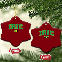 Irie Jamaican Rasta Ceramic Ornament Funny Jamaica Jamaican Flag Rasta Reggae Roots - Wonder Print Shop