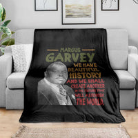 Marcus Garvey Quote Throw Blanket Black History Month - Wonder Print Shop
