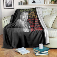 Marcus Garvey Quote Throw Blanket Black History Month - Wonder Print Shop