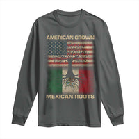 American Grown Mexican Roots Long Sleeve Shirt Retro Mexico America Flag
