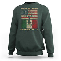American Grown Mexican Roots Sweatshirt Retro Mexico America Flag