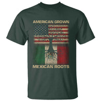 American Grown Mexican Roots T Shirt Retro Mexico America Flag