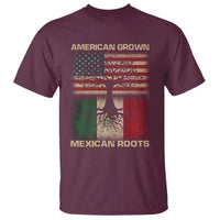 American Grown Mexican Roots T Shirt Retro Mexico America Flag