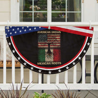American Grown Mexican Roots Patriotic Fan Flag Retro Mexico America Flag