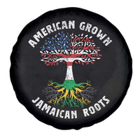 American Grown Jamaican Roots Spare Tire Cover Retro USA Jamaica Flag - Wonder Print Shop