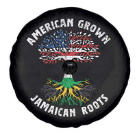 American Grown Jamaican Roots Spare Tire Cover Retro USA Jamaica Flag - Wonder Print Shop