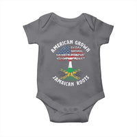 American Grown Jamaican Roots Baby Onesie Retro USA Jamaica Flag - Wonder Print Shop