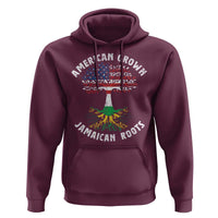 American Grown Jamaican Roots Hoodie Retro USA Jamaica Flag - Wonder Print Shop