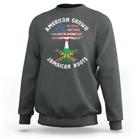 American Grown Jamaican Roots Sweatshirt Retro USA Jamaica Flag - Wonder Print Shop