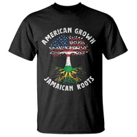 American Grown Jamaican Roots T Shirt Retro USA Jamaica Flag - Wonder Print Shop