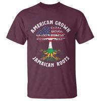 American Grown Jamaican Roots T Shirt Retro USA Jamaica Flag - Wonder Print Shop