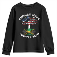American Grown Jamaican Roots Youth Sweatshirt Retro USA Jamaica Flag - Wonder Print Shop