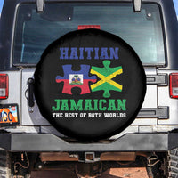 Haitian Jamaican Roots Spare Tire Cover Haiti Jamaica Combo Puzzle - Wonder Print Shop
