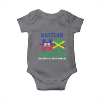 Haitian Jamaican Roots Baby Onesie Haiti Jamaica Combo Puzzle - Wonder Print Shop