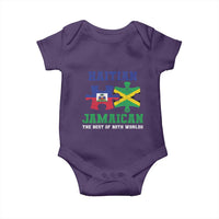 Haitian Jamaican Roots Baby Onesie Haiti Jamaica Combo Puzzle - Wonder Print Shop