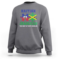 Haitian Jamaican Roots Sweatshirt Haiti Jamaica Combo Puzzle - Wonder Print Shop