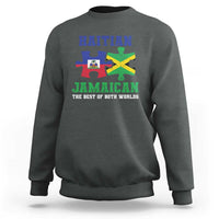 Haitian Jamaican Roots Sweatshirt Haiti Jamaica Combo Puzzle - Wonder Print Shop
