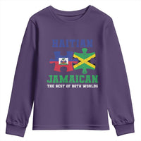 Haitian Jamaican Roots Youth Sweatshirt Haiti Jamaica Combo Puzzle - Wonder Print Shop