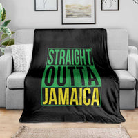 Straight Outta Jamaica Throw Blanket Cool Jamaican Travel Vacation - Wonder Print Shop