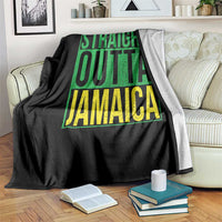 Straight Outta Jamaica Throw Blanket Cool Jamaican Travel Vacation - Wonder Print Shop